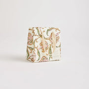 Hand block printed gift bag in iris blush