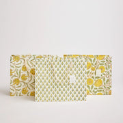 Hand Block Printed Gift Bags (Large) - Iris Glitz Sunshine
