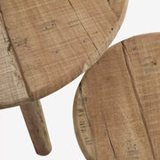 detail Round Wooden Stool - From Victoria Shop