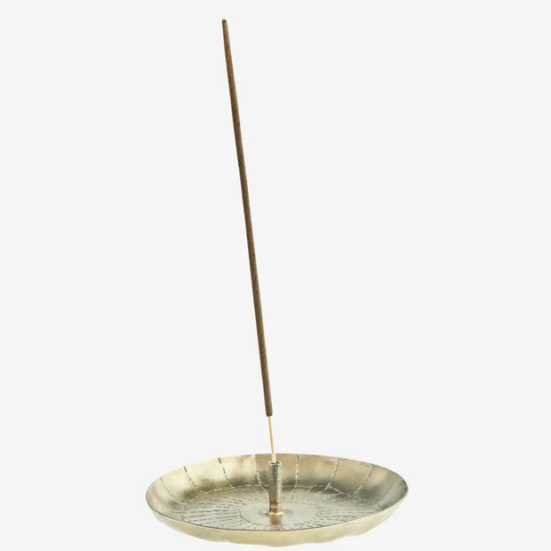 Antique brass incense holder