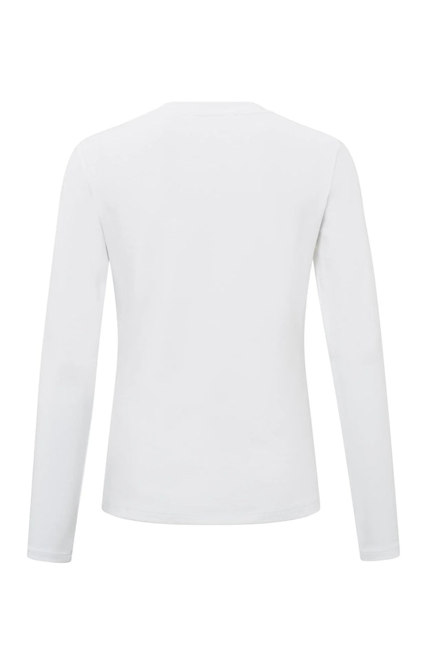 T-shirt with a round neck and long sleeves in regular fit