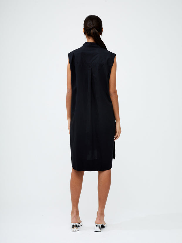 reverse black poplin dress - from victoria shop