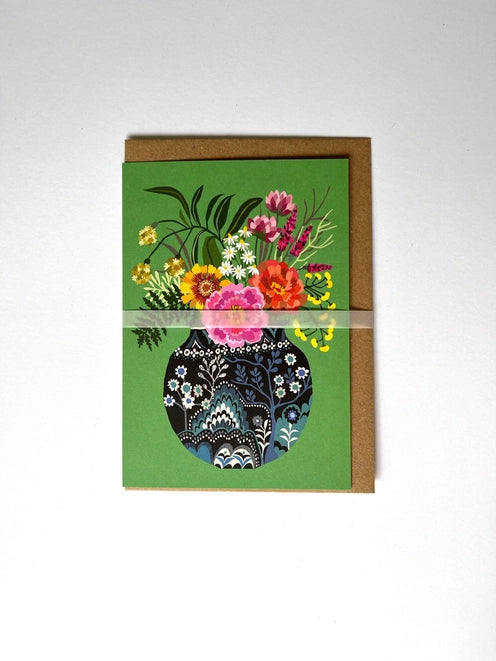 Colourful floral greeting card, Brie Harrison