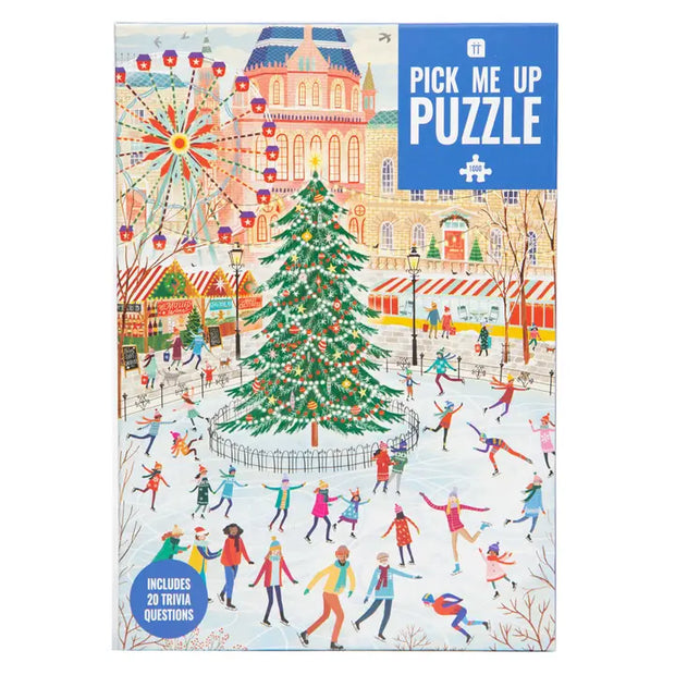 Ice Skating Christmas Puzzle, 1000 Pieces, Talking Tables 