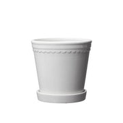 Astrid Plant Pot with Saucer (4 sizes) White