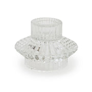 Two Way Glass Tea light/Taper Candle holder