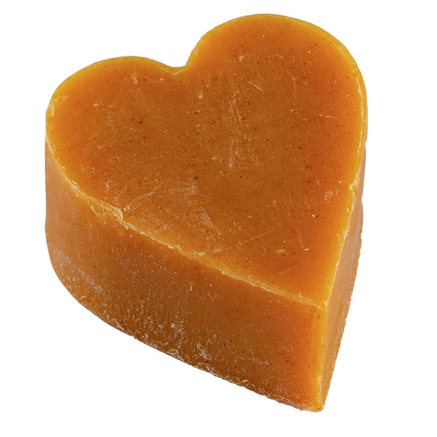 Citrus & Turmeric Palm Free Heart Soap 40g. Heyland & Whittle