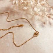 N070 Everyday Double Circle Necklace