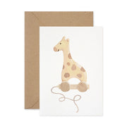 Wooden Giraffe Greeting Card