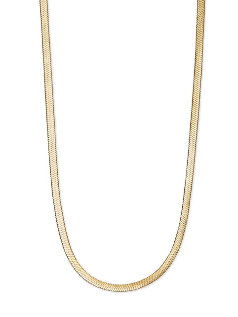 N081 Gold Snake Chain Choker Necklace