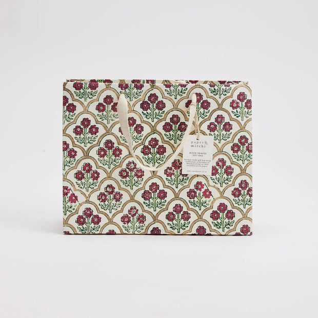 Trellis cherry medium gift bag