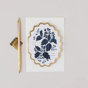 Thank You Very Much  Botanical Scallop Die Cut Card