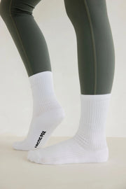 Arctic Fox everyday bamboo socks, white.