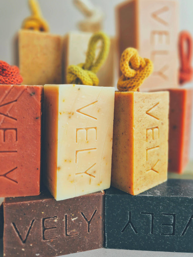 Natural Handmade Soap On A Rope "Orange Kiss"