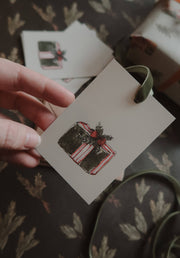 Christmas parcel Gift Tag Card
