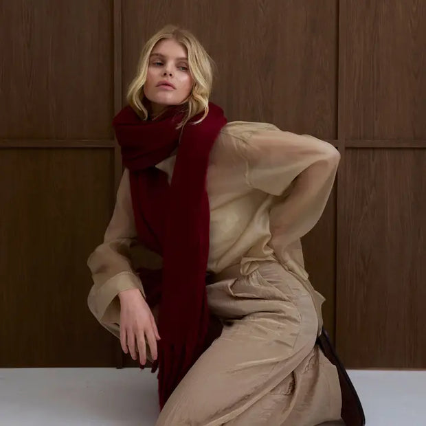 The Reykjavik Scarf - 100% Recycled - Burgandy