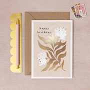 Serene Floral Birthday Card