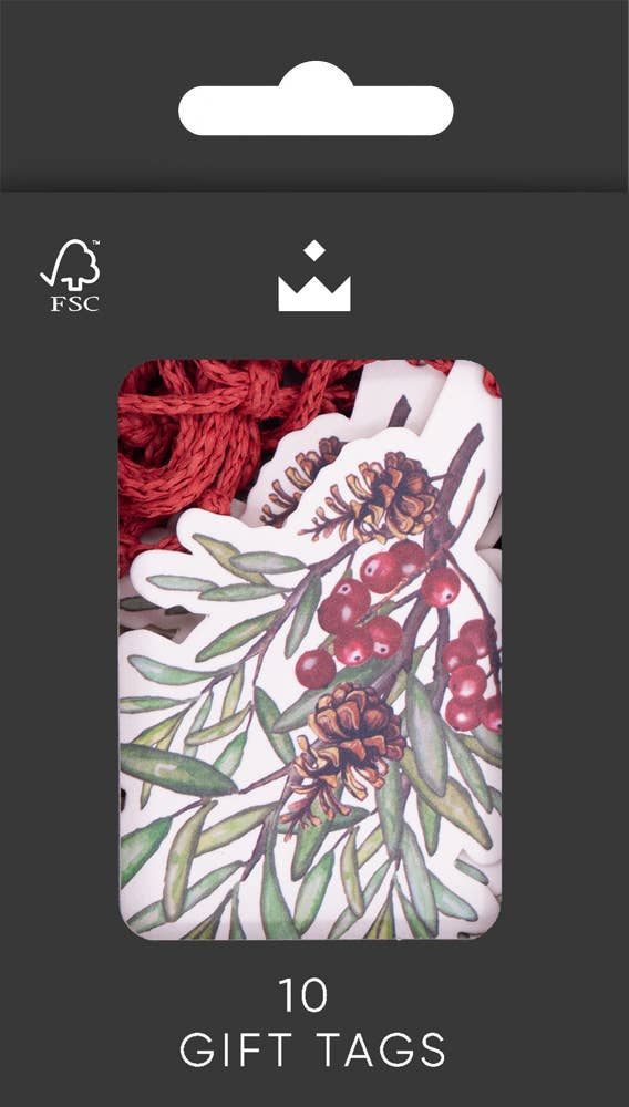 Christmas Sprig set of 10 Gift tags