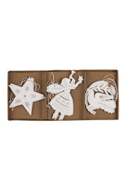 Folk Style Paper Hanging Decorations - set of 18