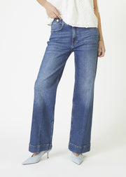 close up detail of IndigoCC 70 Wide Leg Jeans