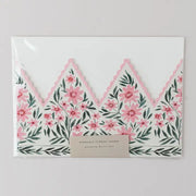 Botanical Party Hat Crown Card Pink Cosmos