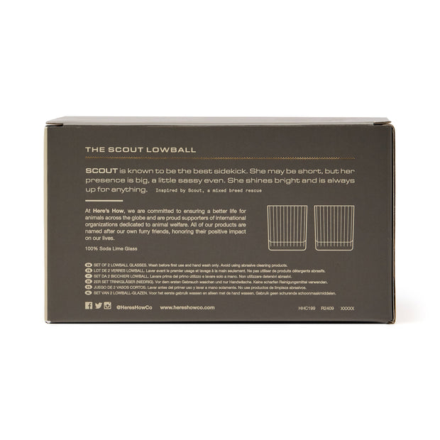 The Scout Lowball Glass - Set of 2 - Smoke