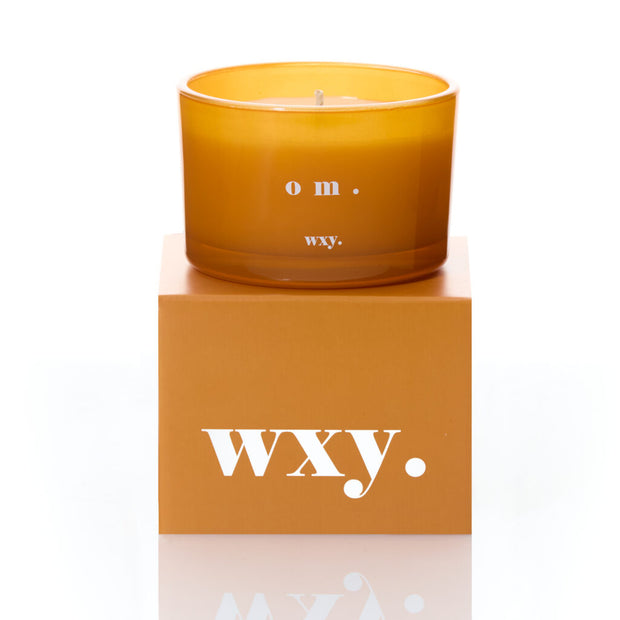 Bamboo Leaf & Neroli 3oz OM Candle with packaging