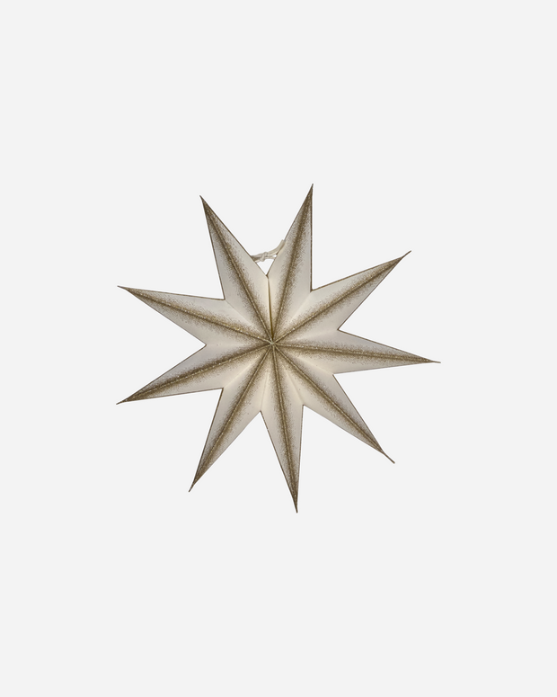 Paper 3D Stars in Champagne Gold and Cream