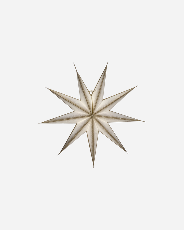 Paper 3D Stars in Champagne Gold and Cream