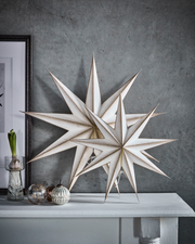Paper 3D Stars in Champagne gold and Cream- featuring 2 sizes 