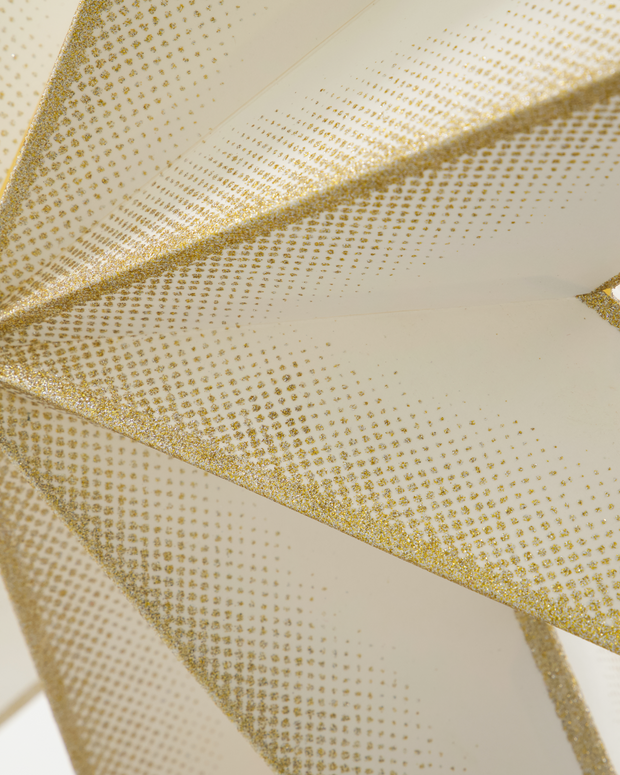 Paper 3D Stars in Champagne Gold and Cream