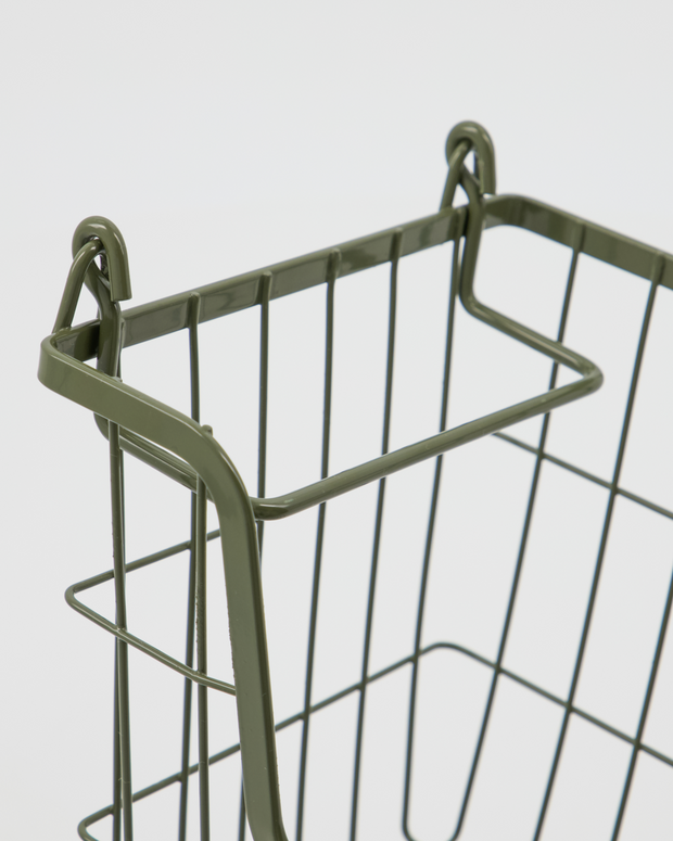 Metal Stacking Storage Basket in Army Green - From victoria Shop