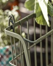 Metal Stacking Storage Basket in Army Green