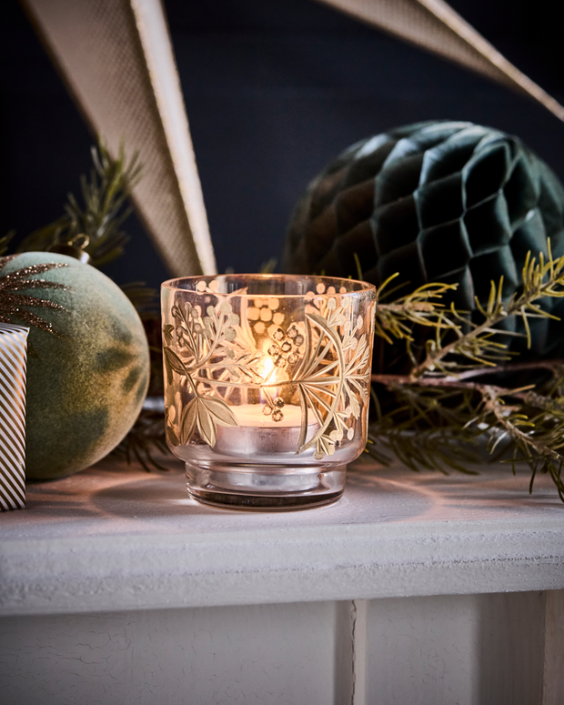 Gold and Glass Tea-light holder