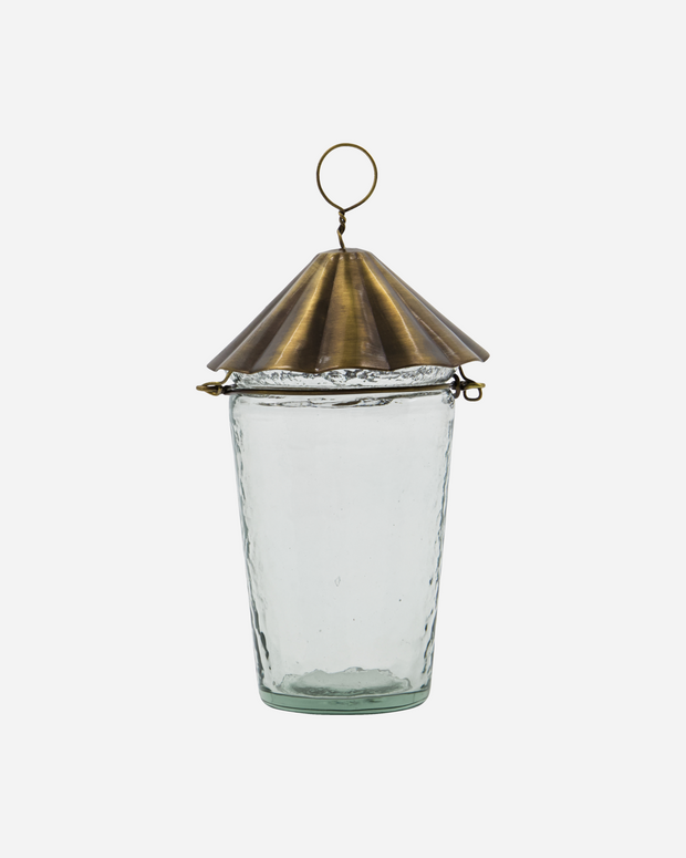 Brass and Glass LED Tea-light Holder