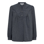 Striped Navy Shirt with Puff Sleeves - From Victoria Shop