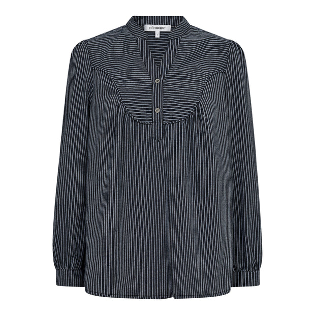 Striped Navy Shirt with Puff Sleeves - From Victoria Shop