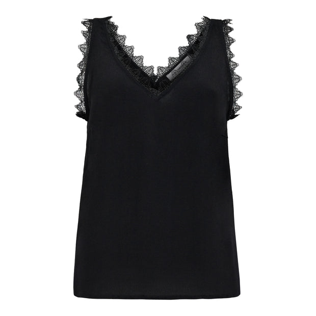 Perin Black Lace Singlet
