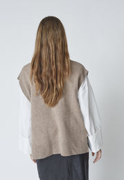 MajaCC V-Knit Vest in Latte