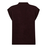 MajaCC V-Knit Vest in Wine Red