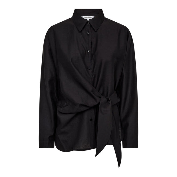 Co'Couture IdinaCC Tie Shirt in black 