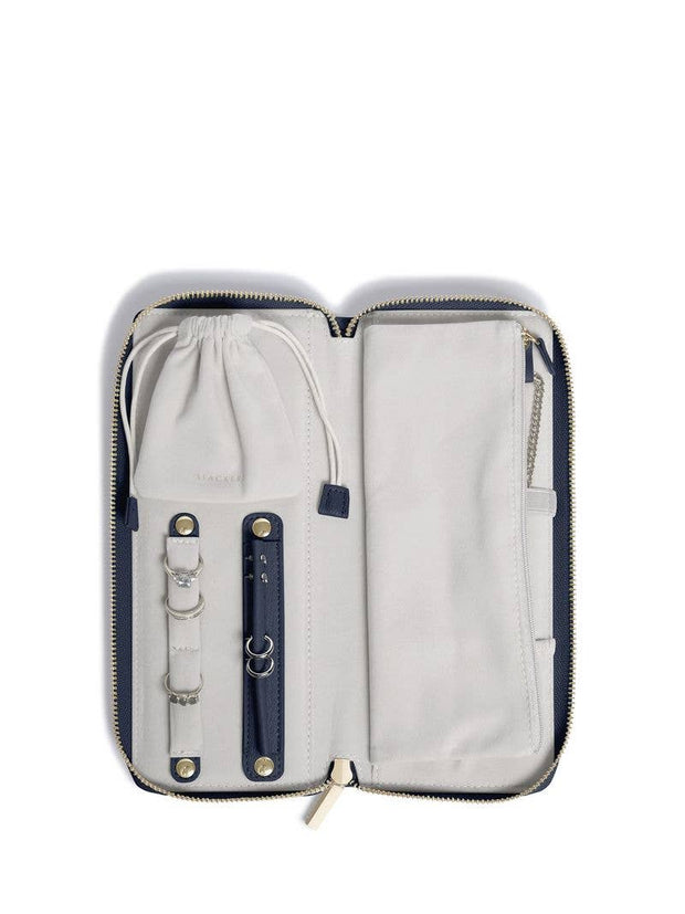 Navy Blue Jewellery Roll