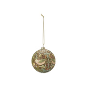 Decorative Christmas bauble style 3 with floral pattern on a white background