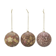Delight Burgundy Christmas Bauble Ornaments in 3 styles