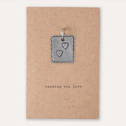 Sending you love pewter charm on card, Kutuu.