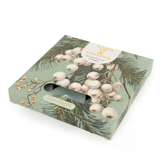 Set of 9 Tealights - Winter Fir & Mistletoe