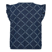 reverse detail Milan Denim Frill Vest