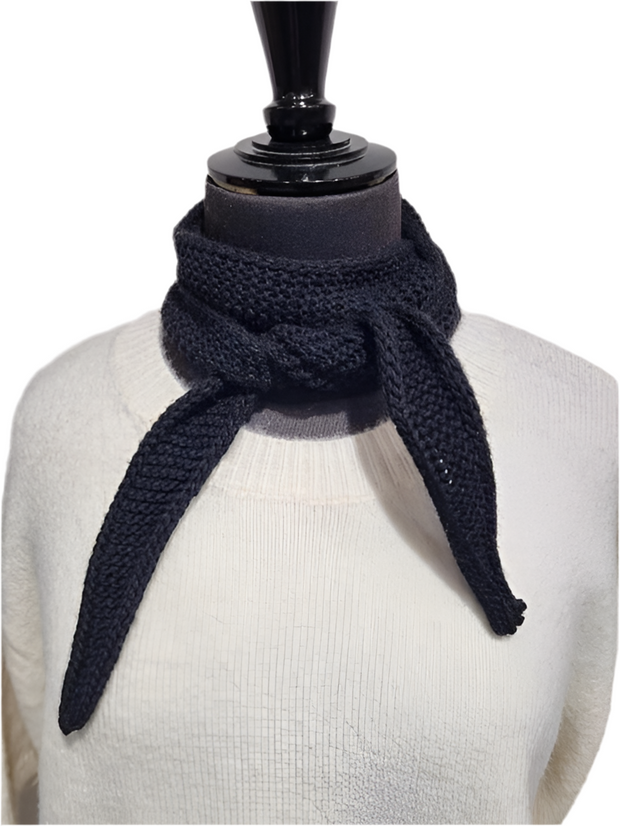 Little "Sophie Pointelle Scarf", Navy Blue