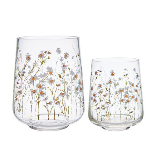 Daisy Flower Glass Manja Lanterns - (2 sizes)