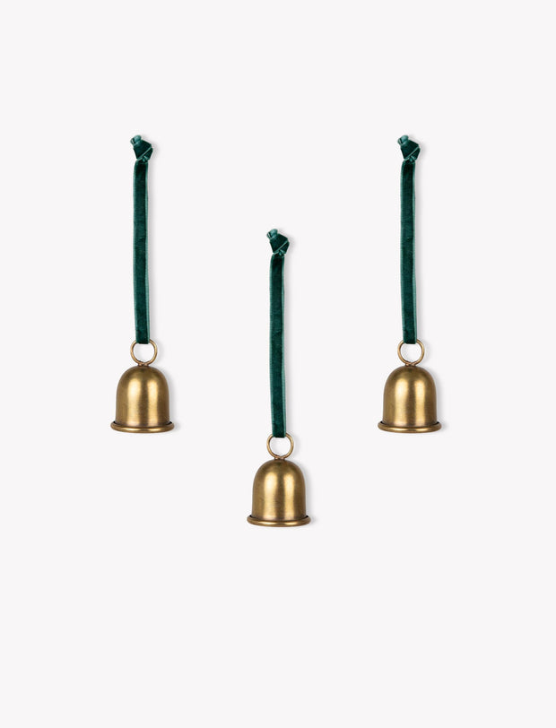 Cromwell Christmas Bells - Set of 3 - Antique Brass